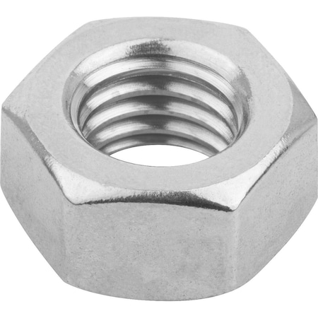 Kipp Hex Nut, M24, Stainless Steel, Not Graded, Bright Zinc Plated, 13.20 mm Ht K1146.124